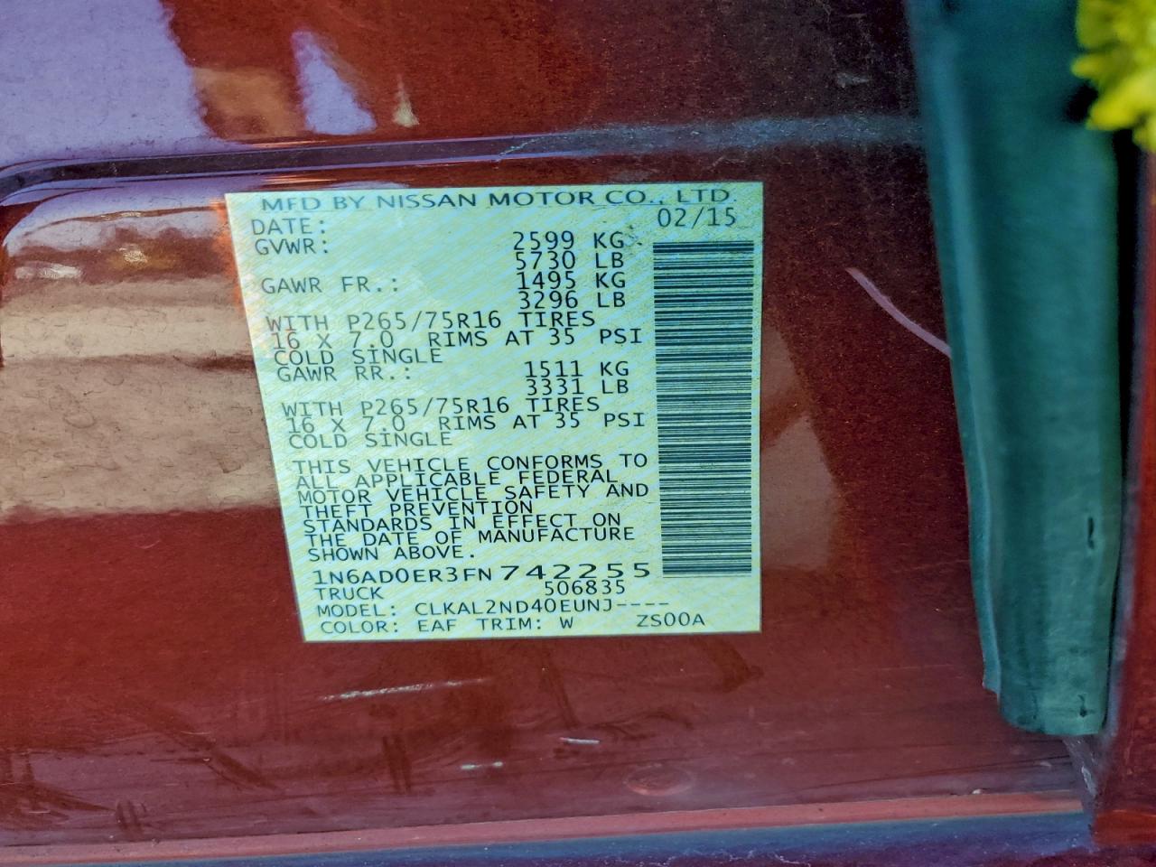 Nissan Frontier S Image 11