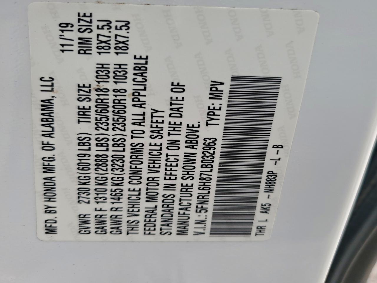 Honda Odyssey Touring Image 10