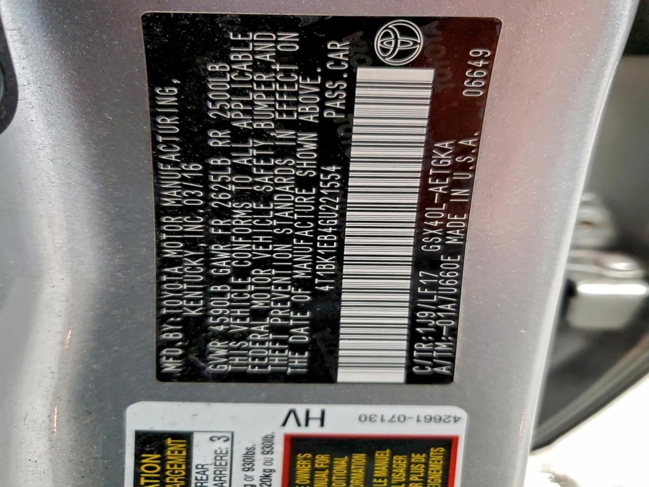 Toyota Avalon Xle Image 2