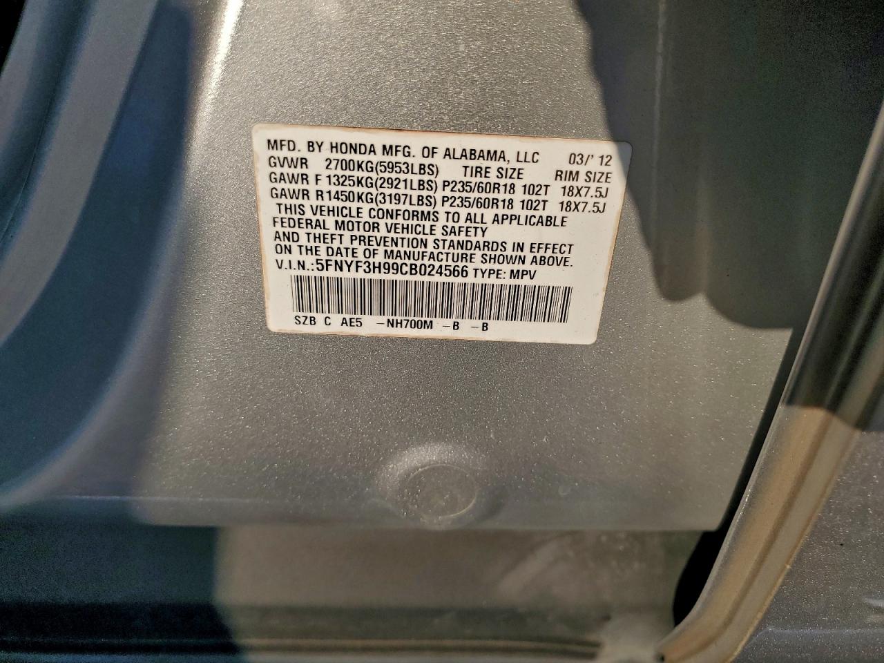 Honda Pilot Touring Image 12